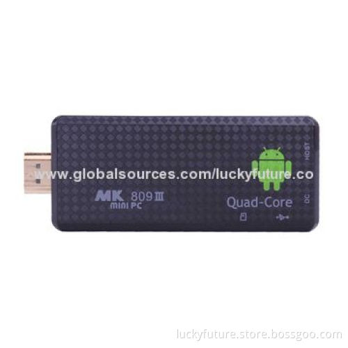 Android 4.2 RK3188 Quad Core TV Player with 2GB RAM, 8GB ROM, Wi-Fi, BT, HDMI, TF, USB2.0, Micro USB